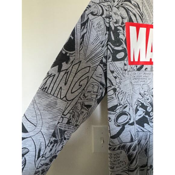 Marvel Comics Retro Long Sleeve Shirt Men’s Size Small Cotton Gray Comic Print - Picture 5 of 8